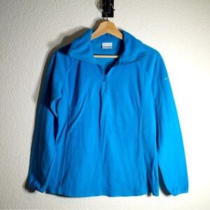 Columbia Women’s Fleece Bright Blue Quarter Zip Pull Over Size Medium